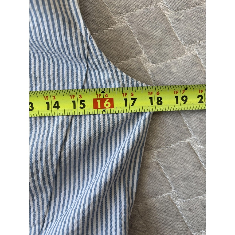 Lafayette 148 Dress Womens 4 Striped Belted Sleeveless Zip Pockets Summer Casual - Picture 8 of 8